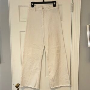 Zara Off-White Buttoned Pants